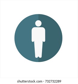 man icon  in trendy flat style isolated on white background. man icon symbol for your web site design,man logo, app, UI. Vector illustration, man icon eps10. 