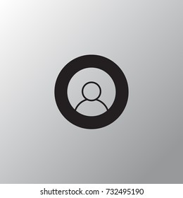 Man icon in trendy isolated on grey background.Vector illustration.