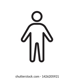 Man icon in trendy outline style design. Vector graphic illustration. Suitable for website design, logo, app, and ui. Editable vector stroke. EPS 10.