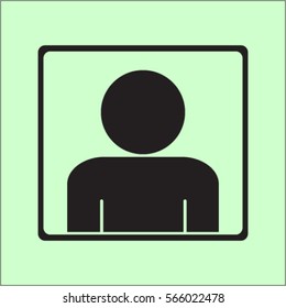 Man icon, user vector illustration