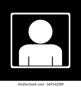 Man icon, user vector illustration