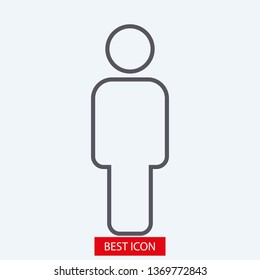 Man Icon vector. 