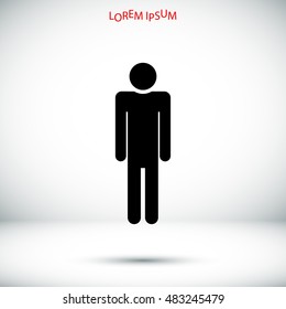 man icon, vector best flat icon, EPS