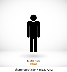 man icon, vector best flat icon, EPS