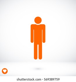 man icon, vector best flat icon, EPS