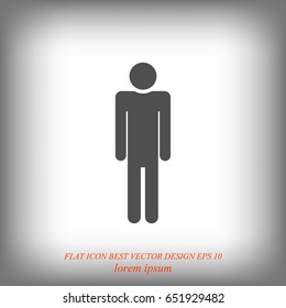 man icon, vector best flat icon, EPS
