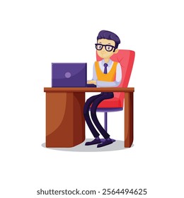 Man Icon Vector Concept With Color
