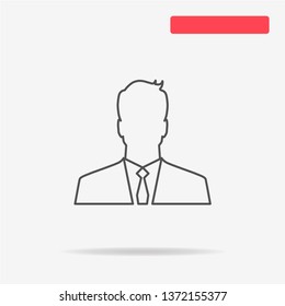 Man icon. Vector concept illustration for design.