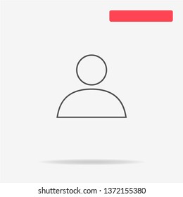 Man icon. Vector concept illustration for design.