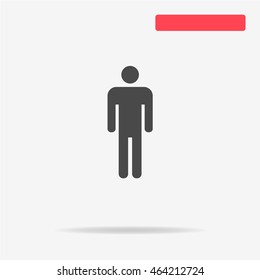 Man icon. Vector concept illustration for design.
