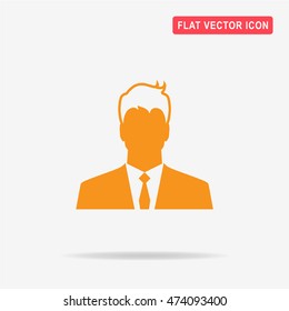 Man icon. Vector concept illustration for design.