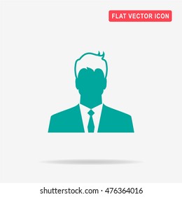 Man icon. Vector concept illustration for design.