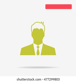 Man icon. Vector concept illustration for design.