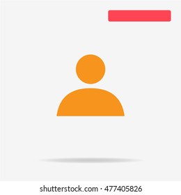 Man icon. Vector concept illustration for design.