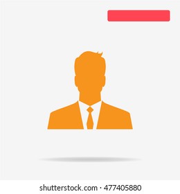 Man icon. Vector concept illustration for design.