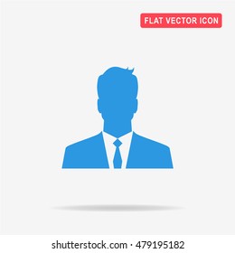 Man icon. Vector concept illustration for design.
