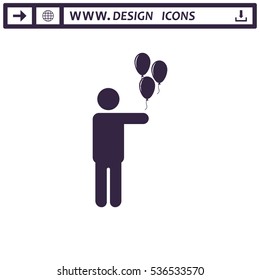 Man Icon Vector flat design style