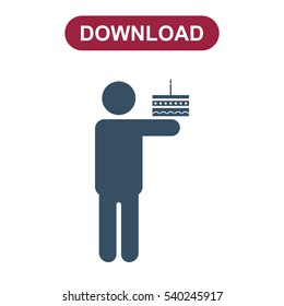 Man Icon Vector flat design style