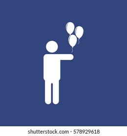 Man Icon Vector flat design style