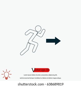 man icon vector, flat design best vector icon