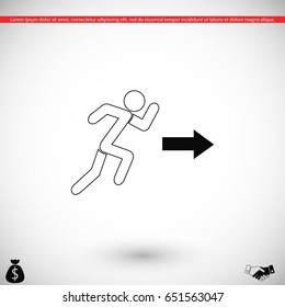 man icon vector, flat design best vector icon