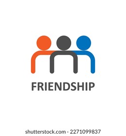Man icon vector with friendship concept
