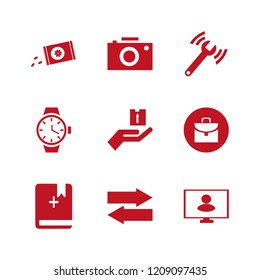 man icon. man vector icons set person monitor, left right arrows, bible and hand parcel