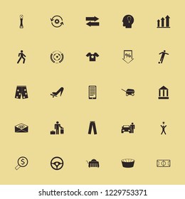 man icon. man vector icons set recycle gear, pedestrian, mail and football stadium