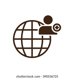 Man  icon, vector illustration. 
