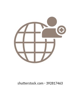 Man  icon, vector illustration. 