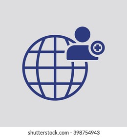 Man  icon, vector illustration. 
