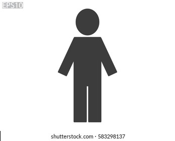 man icon, vector illustration eps10