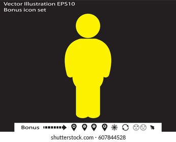 man icon, vector illustration eps10