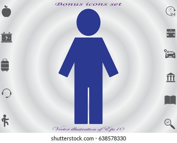 man icon, vector illustration eps10