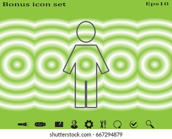 man icon, vector illustration eps10
