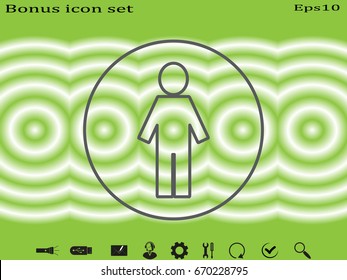 man icon, vector illustration eps10