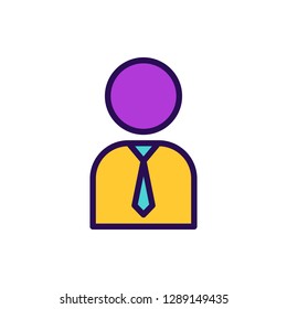 Man Icon Vector Illustration in Filled Style for Any Purpose