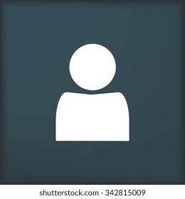 man  icon, vector illustration. Flat design style