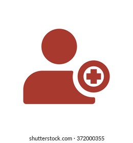 Man  icon, vector illustration. Flat design  