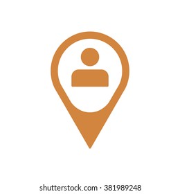 Man  icon, vector illustration. Flat design style