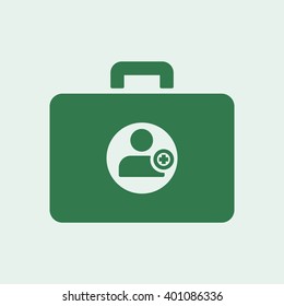 Man  icon, vector illustration. Flat design style