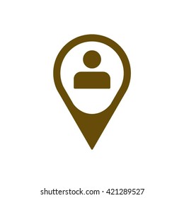 Man  icon, vector illustration. Flat design style