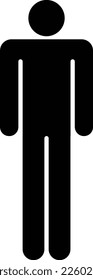 Man Icon, Vektorgrafik einzeln auf weißem Hintergrund.