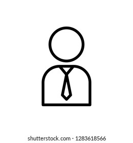 Man Icon Vector Illustration in Line Style for Any Purpose