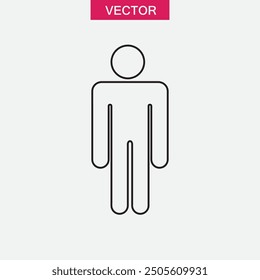 Man icon vector illustration. male sign vector linear illustration for web and app..eps