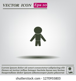 man icon - vector illustration with shadow