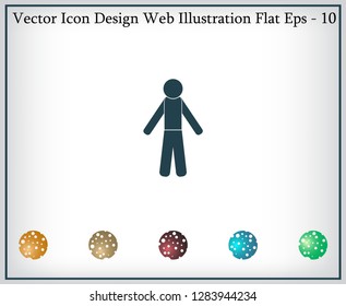 man icon - vector illustration with shadow