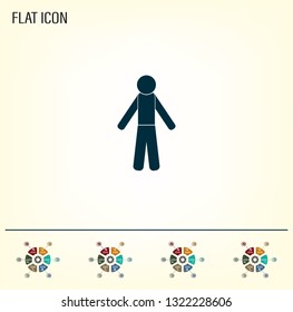 man icon - vector illustration with shadow