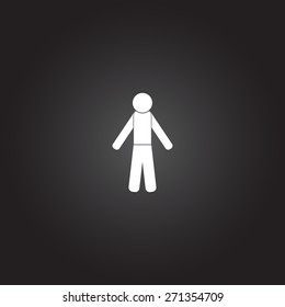 man icon - vector illustration with shadow
