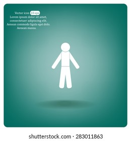 man icon - vector illustration with shadow